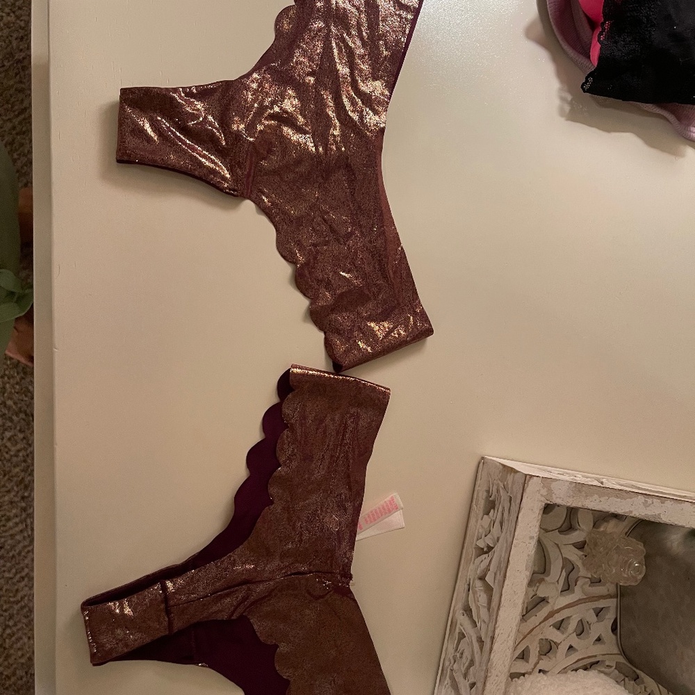 Pink Victoria’s Secret thongs